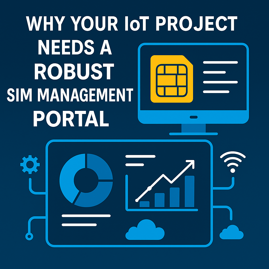 Image depicting the concept of an IoT SIM Card management portal